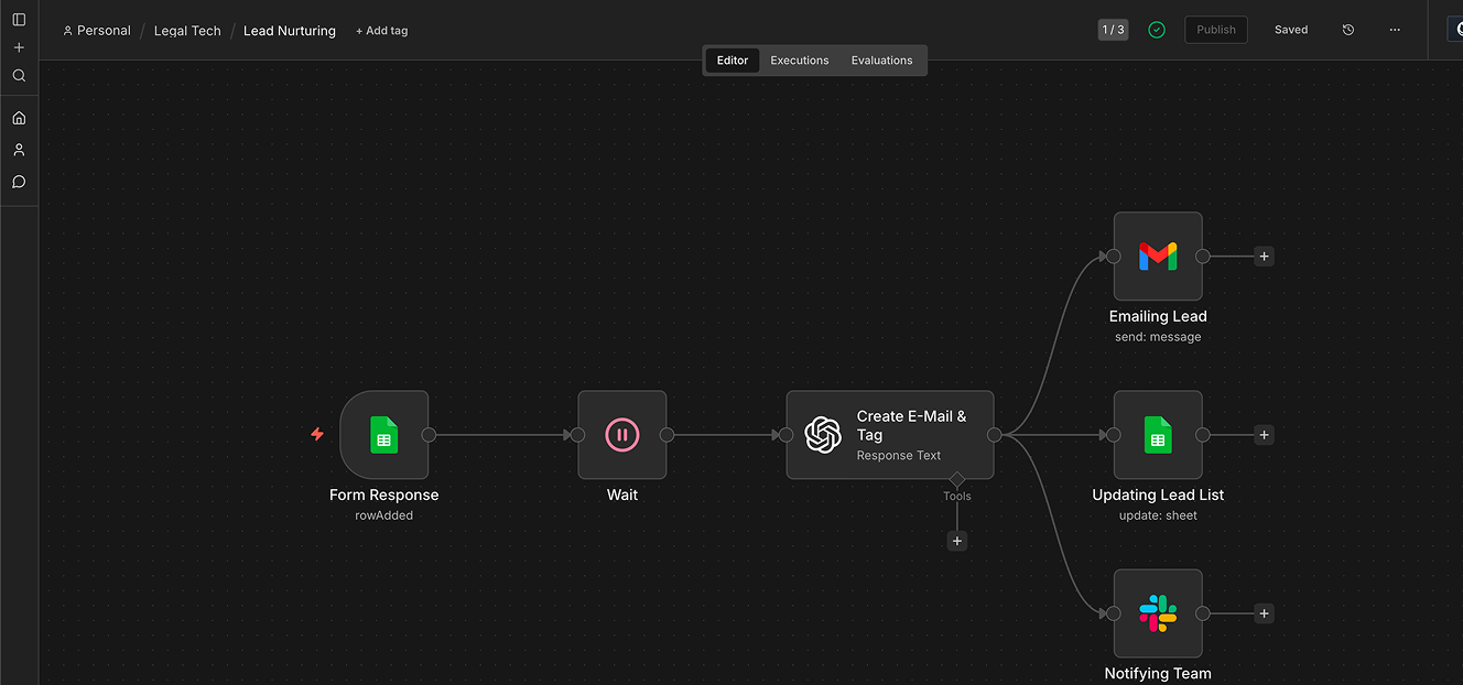 n8n Workflow für Lead-Pflege